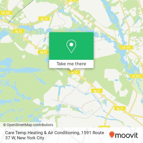 Care Temp Heating & Air Conditioning, 1591 Route 37 W map