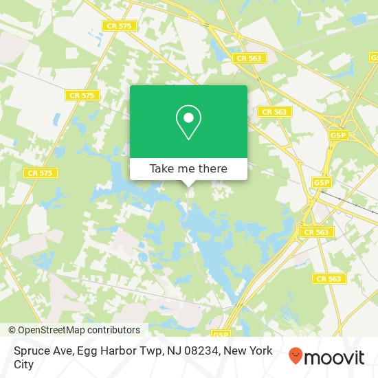 Mapa de Spruce Ave, Egg Harbor Twp, NJ 08234