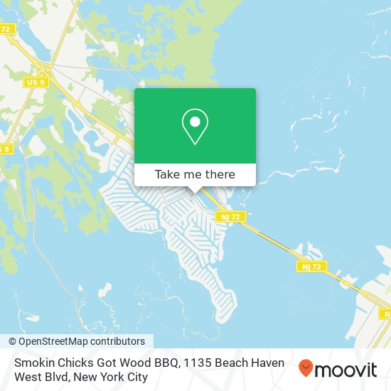 Mapa de Smokin Chicks Got Wood BBQ, 1135 Beach Haven West Blvd