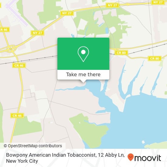 Mapa de Bowpony American Indian Tobacconist, 12 Abby Ln