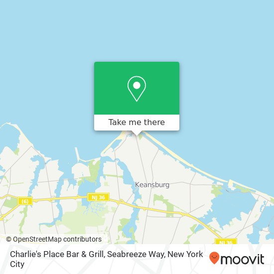 Mapa de Charlie's Place Bar & Grill, Seabreeze Way