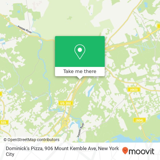 Mapa de Dominick's Pizza, 906 Mount Kemble Ave