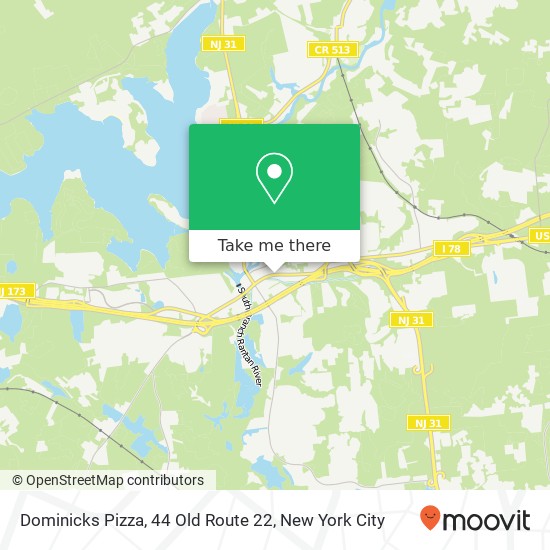 Mapa de Dominicks Pizza, 44 Old Route 22