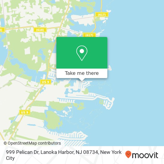 Mapa de 999 Pelican Dr, Lanoka Harbor, NJ 08734