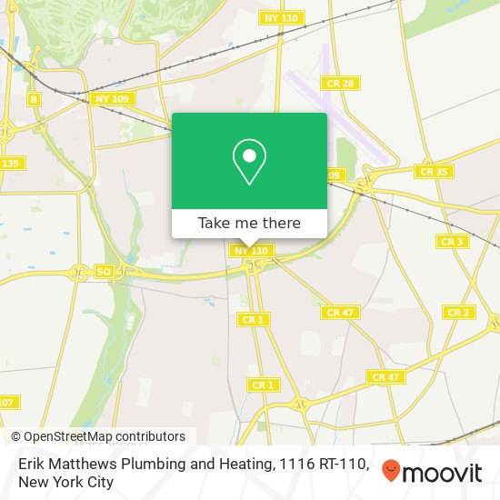 Mapa de Erik Matthews Plumbing and Heating, 1116 RT-110