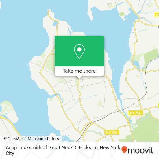 Mapa de Asap Locksmith of Great Neck, 5 Hicks Ln