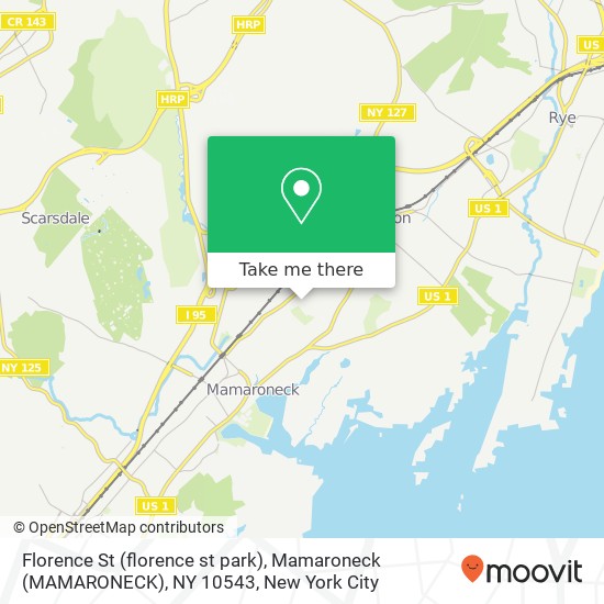 Mapa de Florence St (florence st park), Mamaroneck (MAMARONECK), NY 10543