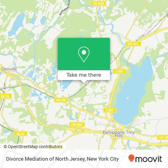 Divorce Mediation of North Jersey map