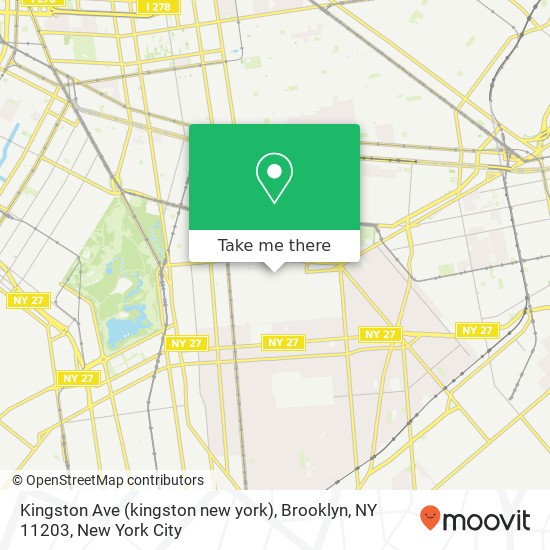 Kingston Ave (kingston new york), Brooklyn, NY 11203 map