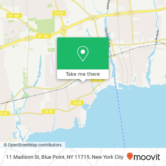 Mapa de 11 Madison St, Blue Point, NY 11715