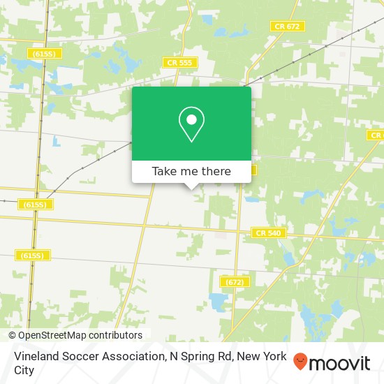 Vineland Soccer Association, N Spring Rd map