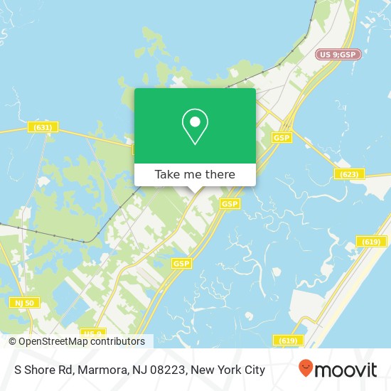 Mapa de S Shore Rd, Marmora, NJ 08223