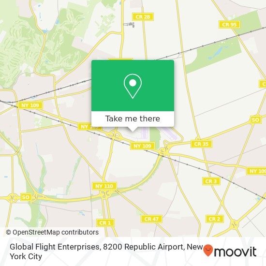 Mapa de Global Flight Enterprises, 8200 Republic Airport