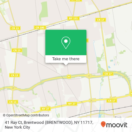 Mapa de 41 Ray Ct, Brentwood (BRENTWOOD), NY 11717