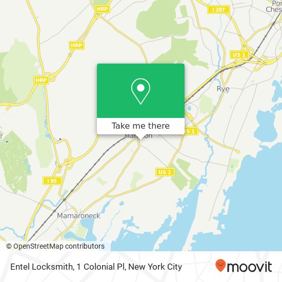 Entel Locksmith, 1 Colonial Pl map