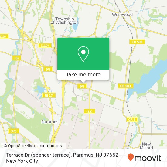 Terrace Dr (spencer terrace), Paramus, NJ 07652 map