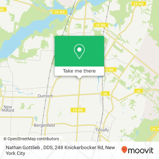 Mapa de Nathan Gottlieb , DDS, 248 Knickerbocker Rd
