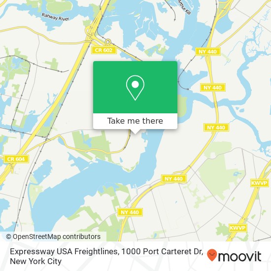 Expressway USA Freightlines, 1000 Port Carteret Dr map