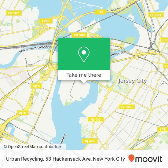 Mapa de Urban Recycling, 53 Hackensack Ave