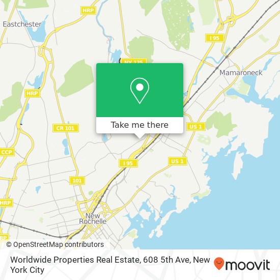 Mapa de Worldwide Properties Real Estate, 608 5th Ave