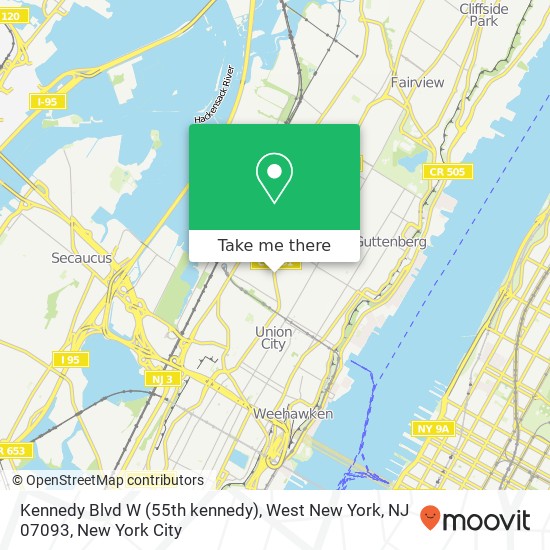 Kennedy Blvd W (55th kennedy), West New York, NJ 07093 map