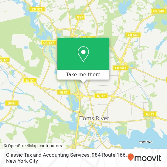 Mapa de Classic Tax and Accounting Services, 984 Route 166