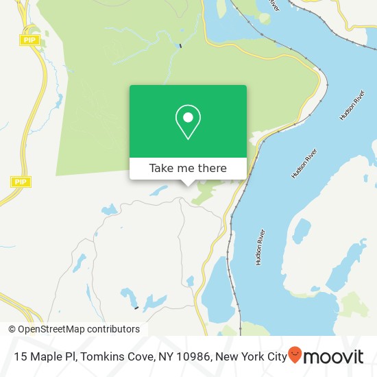 Mapa de 15 Maple Pl, Tomkins Cove, NY 10986