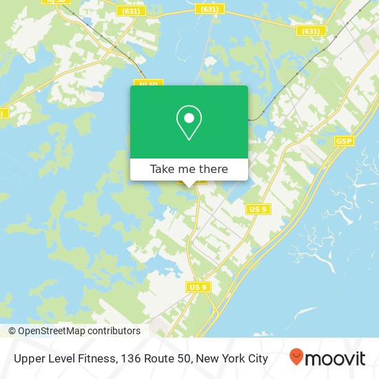 Upper Level Fitness, 136 Route 50 map