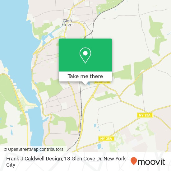 Mapa de Frank J Caldwell Design, 18 Glen Cove Dr