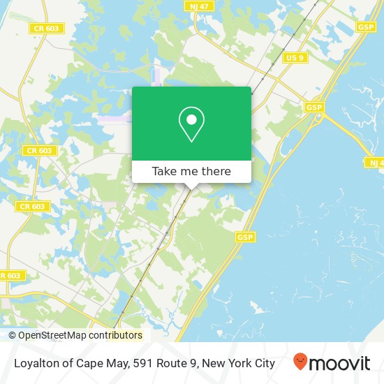 Mapa de Loyalton of Cape May, 591 Route 9