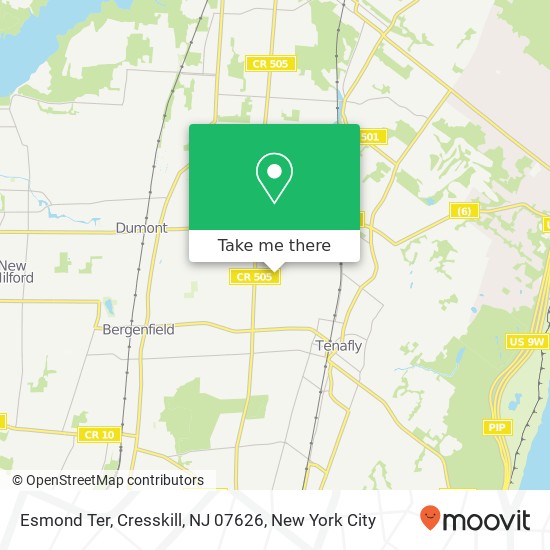 Mapa de Esmond Ter, Cresskill, NJ 07626