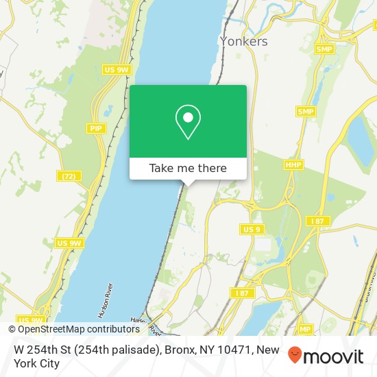 Mapa de W 254th St (254th palisade), Bronx, NY 10471