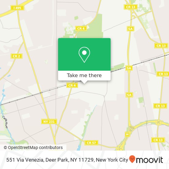 Mapa de 551 Via Venezia, Deer Park, NY 11729