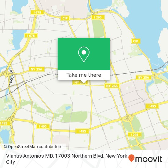 Mapa de Vlantis Antonios MD, 17003 Northern Blvd