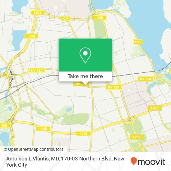 Antonios L Vlantis, MD, 170-03 Northern Blvd map