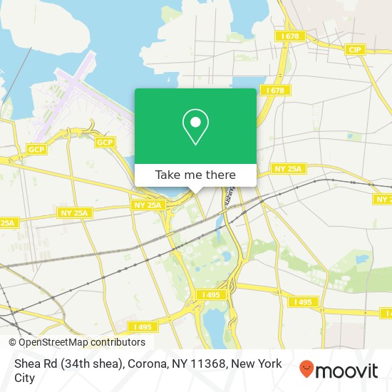 Mapa de Shea Rd (34th shea), Corona, NY 11368