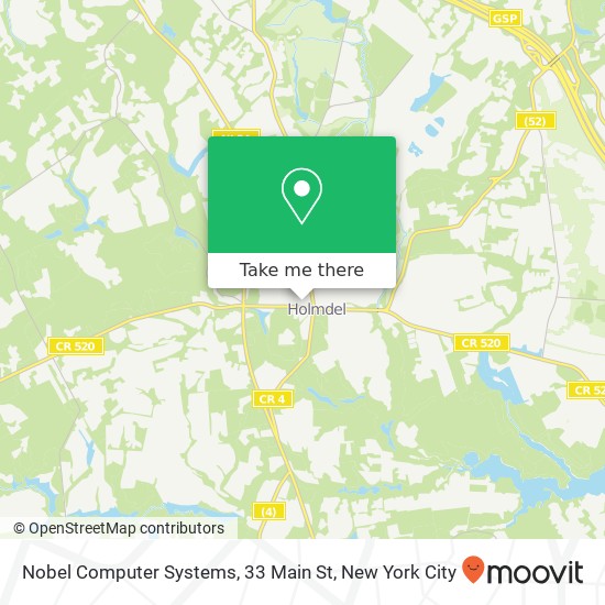 Mapa de Nobel Computer Systems, 33 Main St