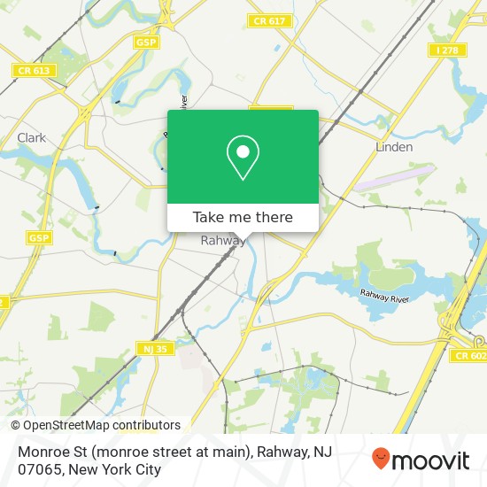 Monroe St (monroe street at main), Rahway, NJ 07065 map