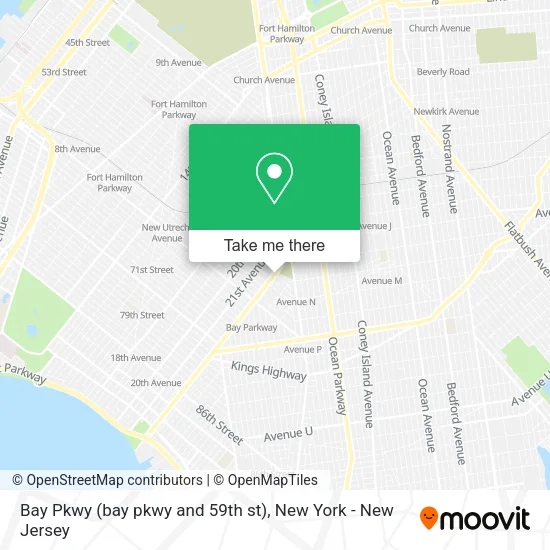 Bay Pkwy (bay pkwy and 59th st) map