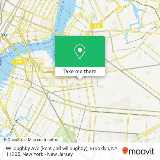 Mapa de Willoughby Ave (kent and willoughby), Brooklyn, NY 11205