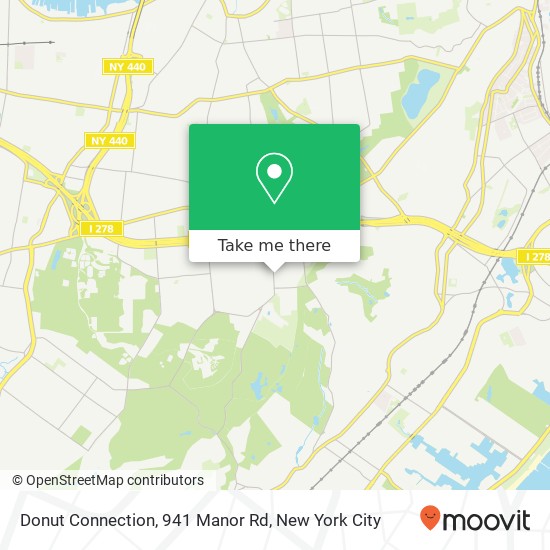 Mapa de Donut Connection, 941 Manor Rd