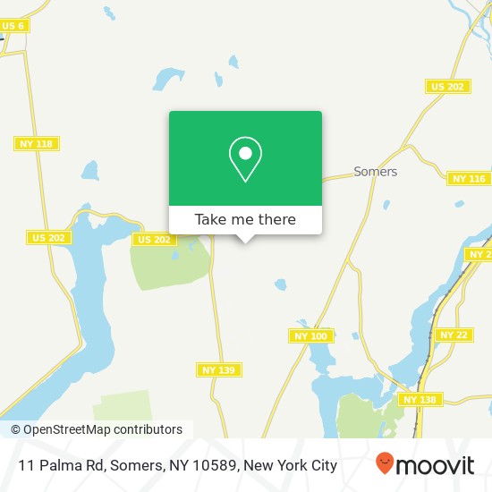 Mapa de 11 Palma Rd, Somers, NY 10589