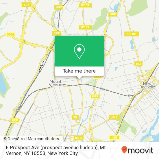 E Prospect Ave (prospect avenue hudson), Mt Vernon, NY 10553 map
