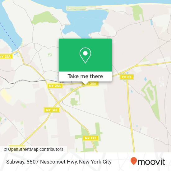 Mapa de Subway, 5507 Nesconset Hwy