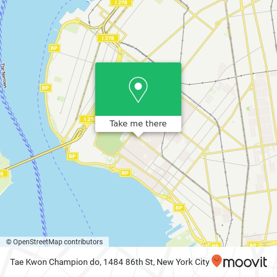 Tae Kwon Champion do, 1484 86th St map