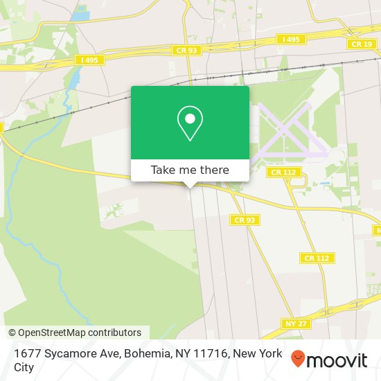 Mapa de 1677 Sycamore Ave, Bohemia, NY 11716