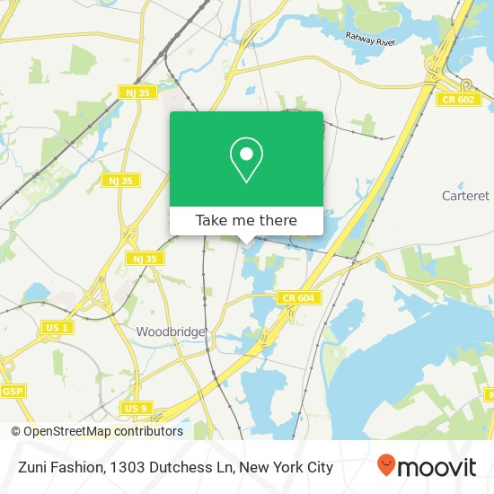 Mapa de Zuni Fashion, 1303 Dutchess Ln