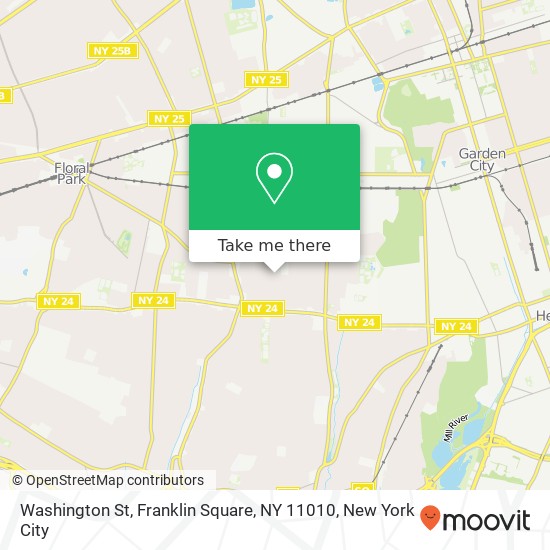 Mapa de Washington St, Franklin Square, NY 11010