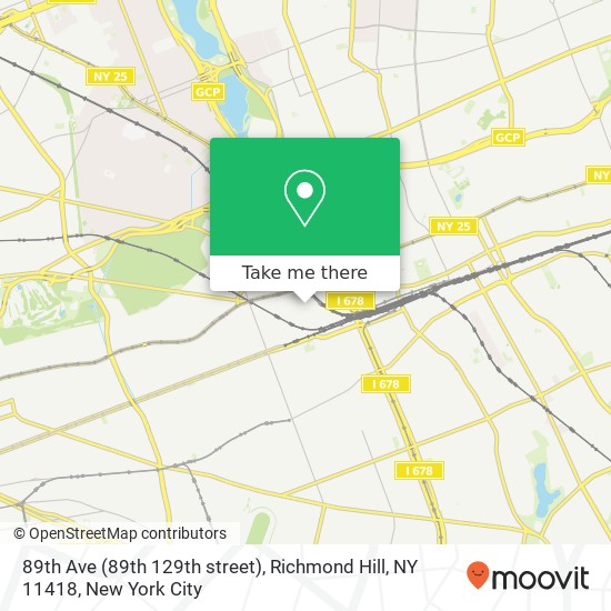 Mapa de 89th Ave (89th 129th street), Richmond Hill, NY 11418