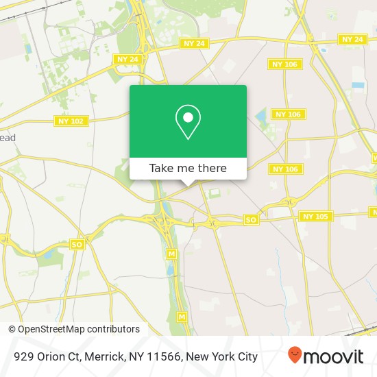 929 Orion Ct, Merrick, NY 11566 map